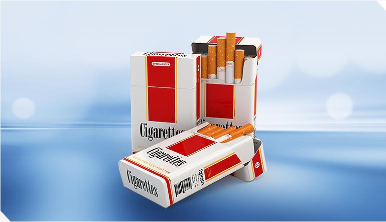 Cigarette case, label and holder